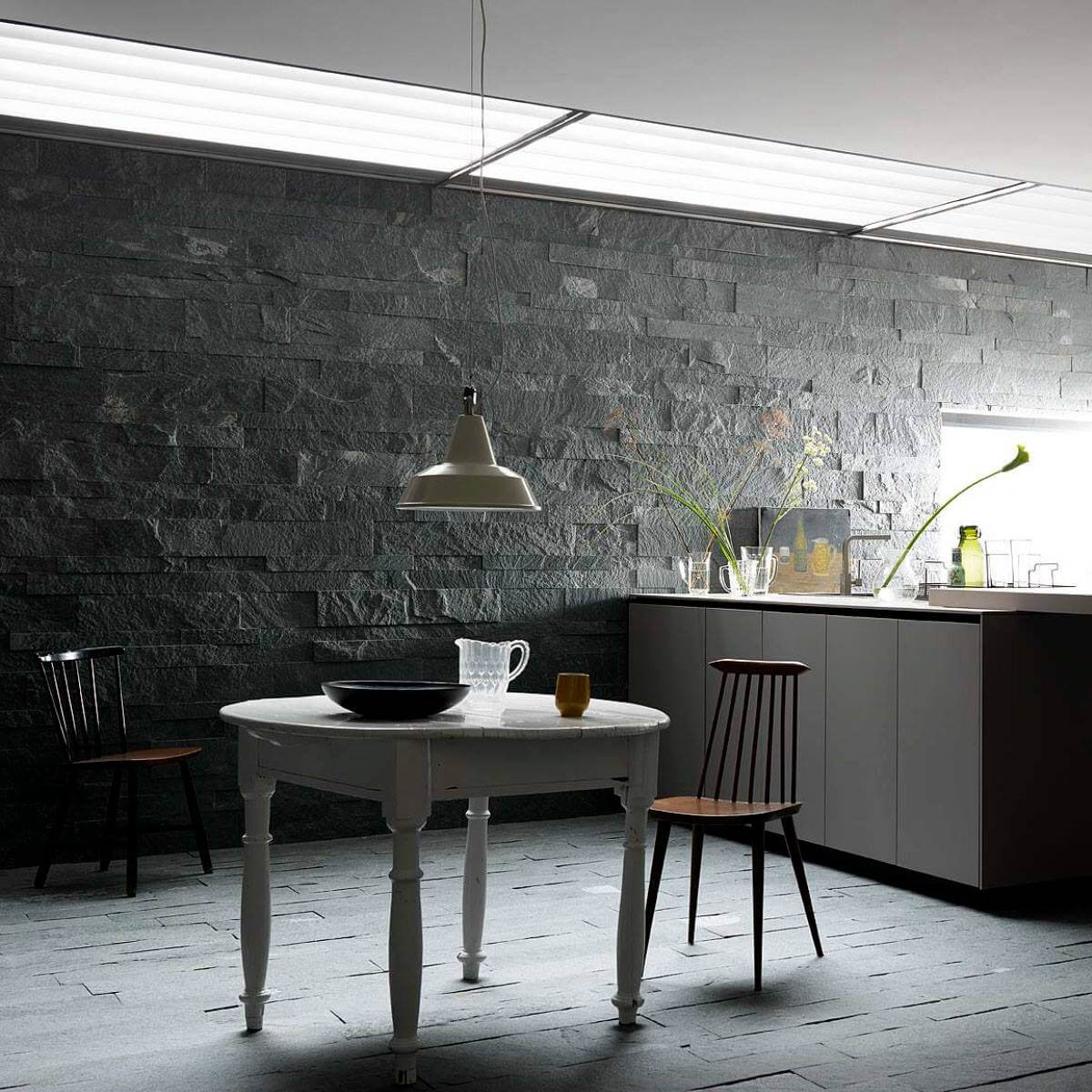 Камни Quarzite Verde. Интерьерный сланец Artesia